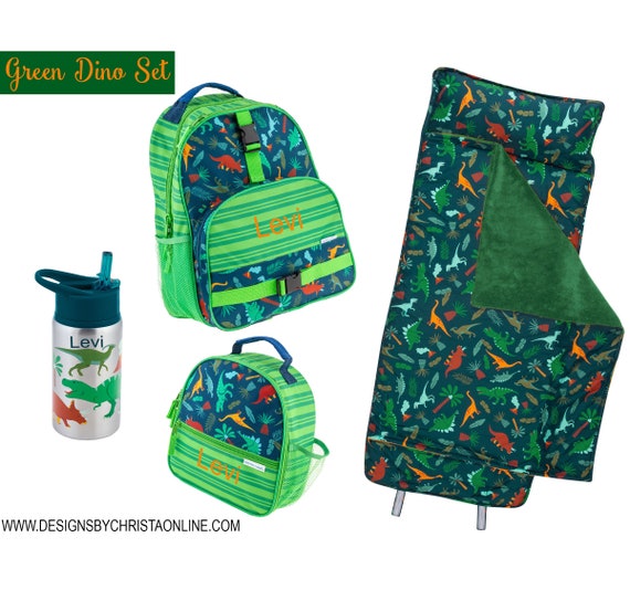 Personalized Dino Backpack Lunchbox Set, Boys Monogram Backpack Lunchobox  Set, Embroidered Backpack and Lunchbox, Dino Backpack, School Set 