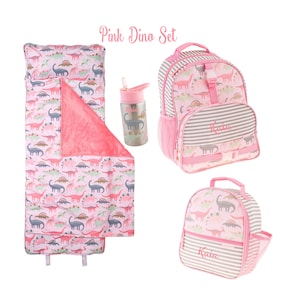 Personalized Back to School Set / Monogrammed Backpack, Lunch box, Nap Mat and Stainless Water Bottle / Stephen Joseph / Personalized Napmat