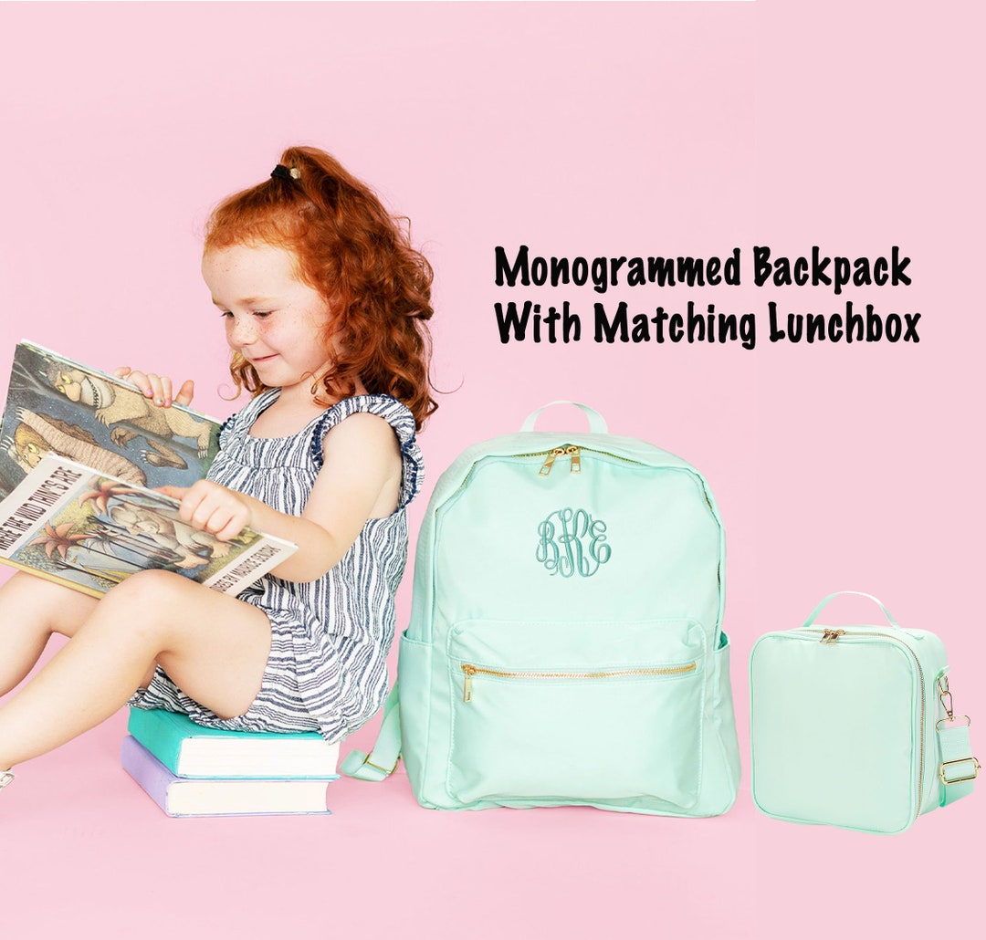 Monogrammed backpack and lunchbox deals