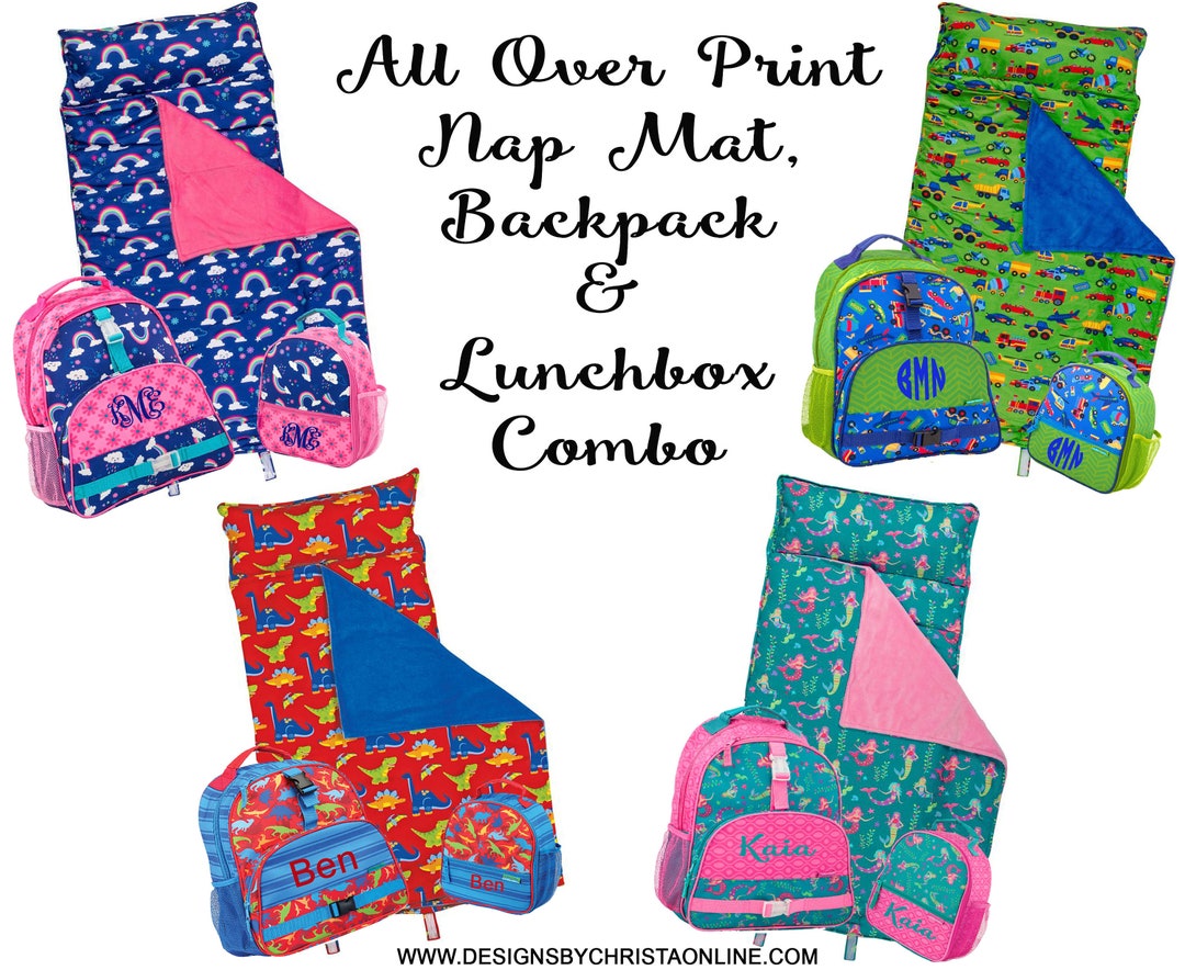 Personalized Stephen Joseph Backpack, Lunchbox and Nap Mat Set