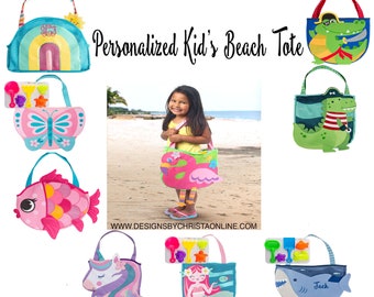 Kids Beach Bag, Personalized Children's Beach Tote, Toddler Beach Bag, Stephen Joseph