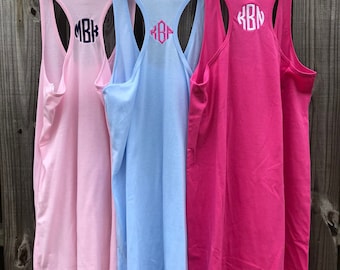 Monogrammed Racerback Dress: Personalized Swim Beach Cover-Up