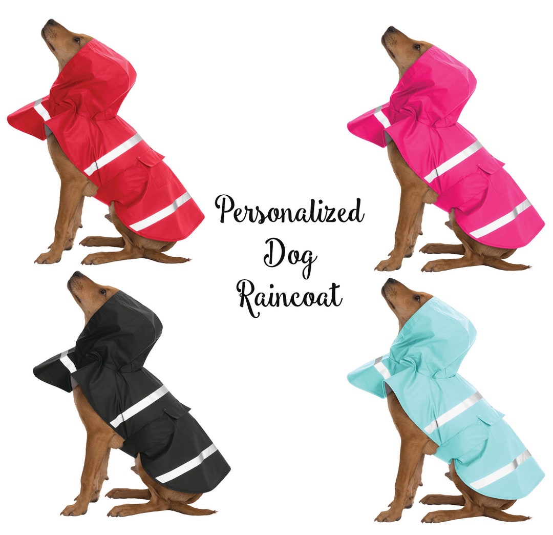 Monogrammed Rain Jacket for Dog / Raincoat for Puppy / Dog Rain Coat