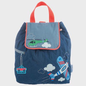 Personalized Toddler Backpack: Stephen Joseph Quilted Boy's Diaper Bag Transport