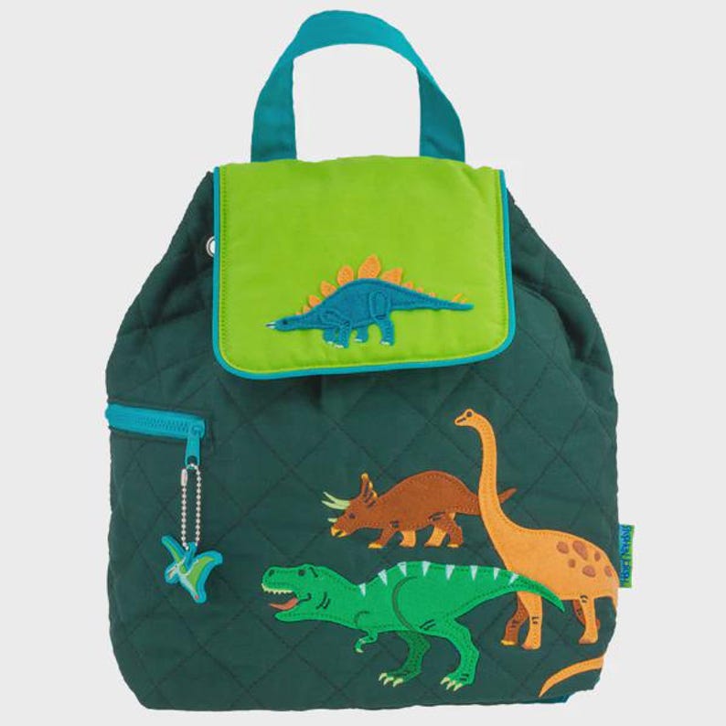 Personalized Toddler Backpack: Stephen Joseph Quilted Boy's Diaper Bag Dino
