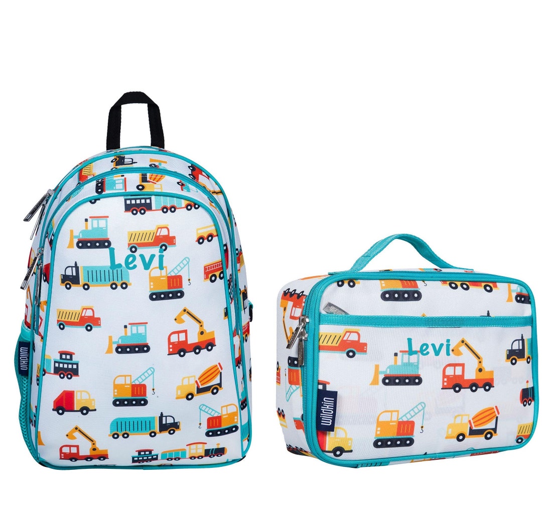 Personalized Construction Truck Backpack and Lunchbox Set - Etsy