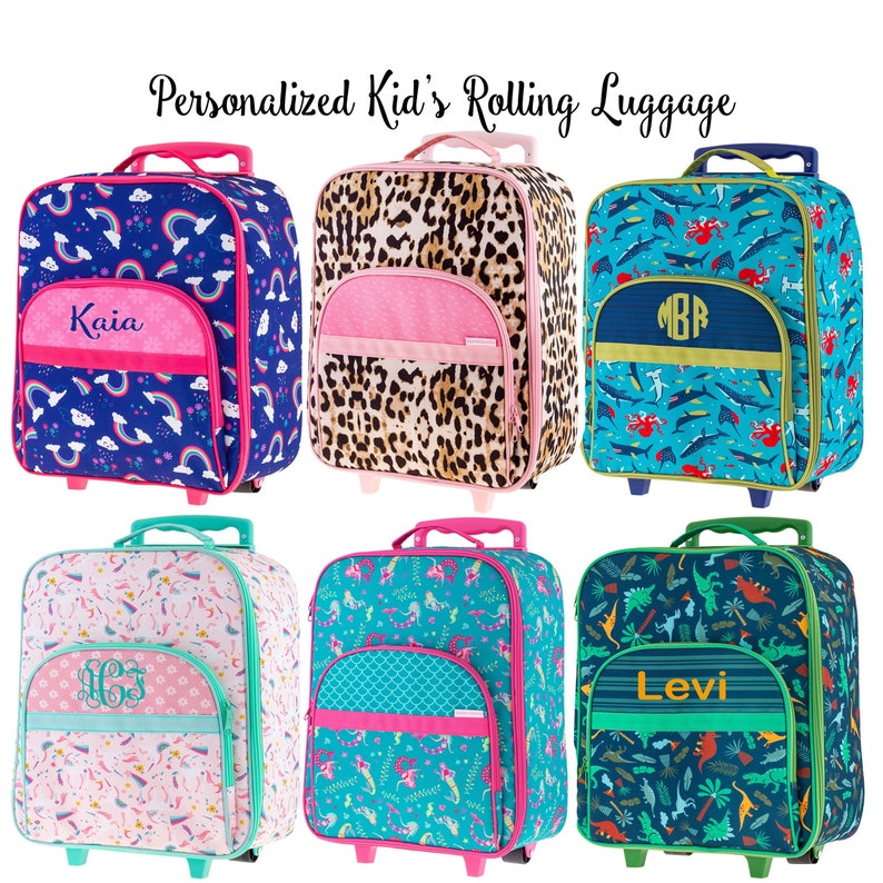 Personalized Kids Rolling Luggage / Stephen Joseph / Kids Etsy