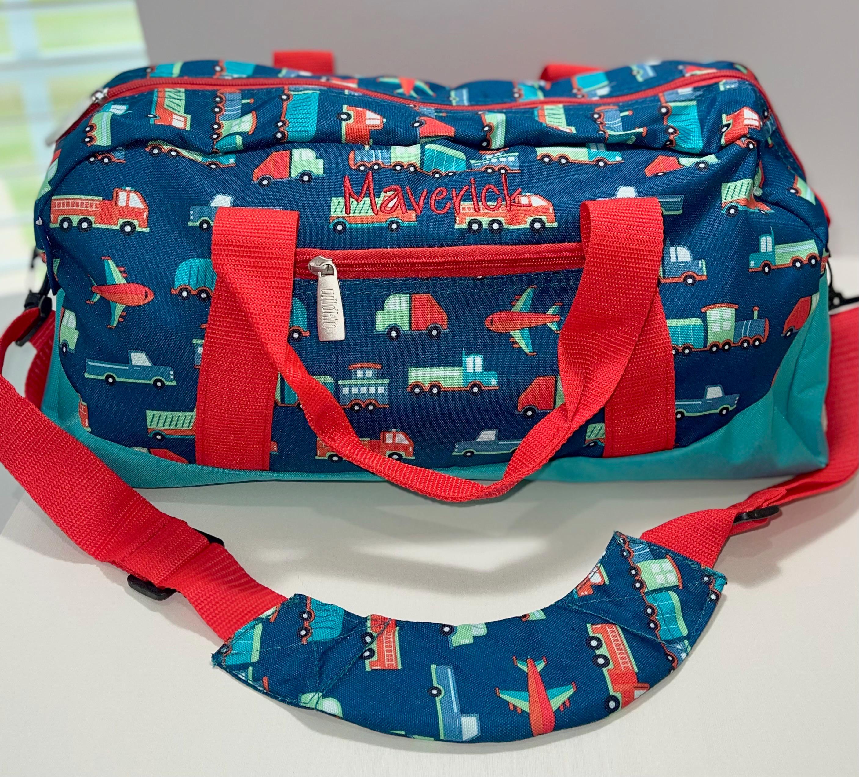 Boys Duffel Bag, Kids Monogrammed Duffel Bag, Boy's Luggage