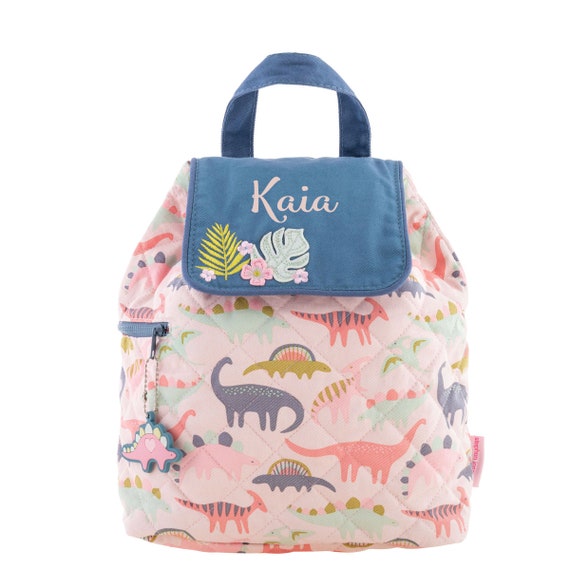 Personalized Pink Dinosaur Backpack Diaper Bag, Stephen Joseph