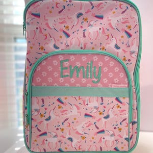 Personalized Kids Rolling Luggage, Stephen Joseph, Kids Suitcase, overnight travel bag, Free Shipping, embroidered luggage for kids