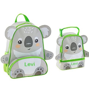 Personalized Backpack Set For Toddler / Personalized Preschool Backpack / Stephen Joseph / Monogrammed Backpack / Kids backpack / Koala