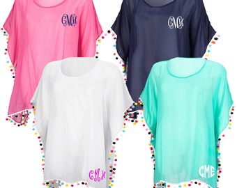 Monogrammed Swim Cover up / Racerback Dress / Free Shipping / | Etsy