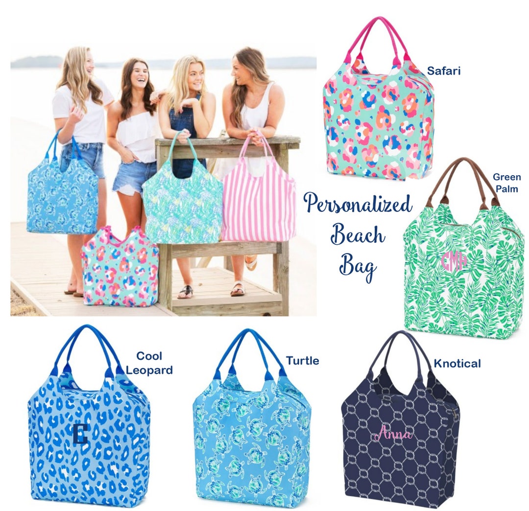 Monogrammed Beach Bag / Personalized Beach Tote / Pool Bag - Etsy