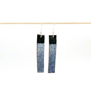 Enamelled copper earrings