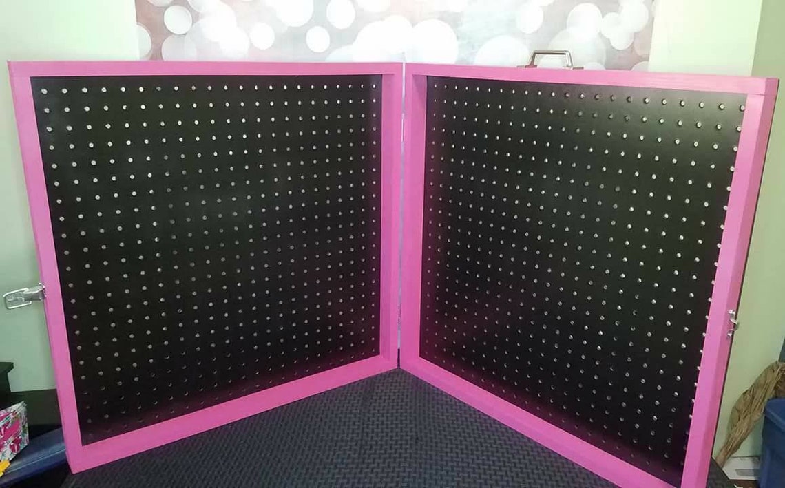 Pegboard Display Case Etsy