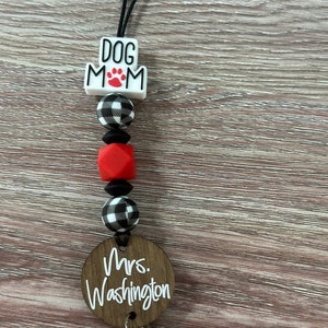 Lanyard | Teacher Gift | Personalized | Assorted Styles | Nylon Cord | Silicone Bead Lanyard | Teach | Dog Mom | Teacher Lanyard