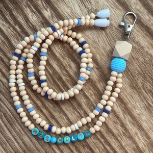 Teacher Lanyard | Build Your Own | Custom Colors | Wood Bead Lanyard | Personalized | Custom Teacher Lanyard | Bead Lanyard