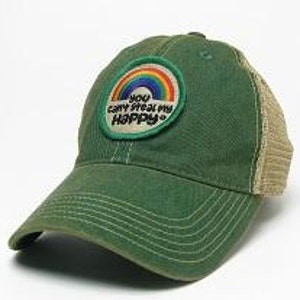 You Can&#39;t Steal My Happy Retro Rainbow Trucker Hat