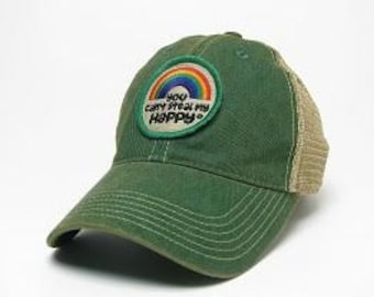 You Can't Steal My Happy Retro Rainbow Trucker Hat