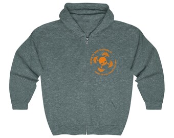 Rhino Metals Heated Gear Zip-Up Charcoal Hoodie With Logo, 58% OFF