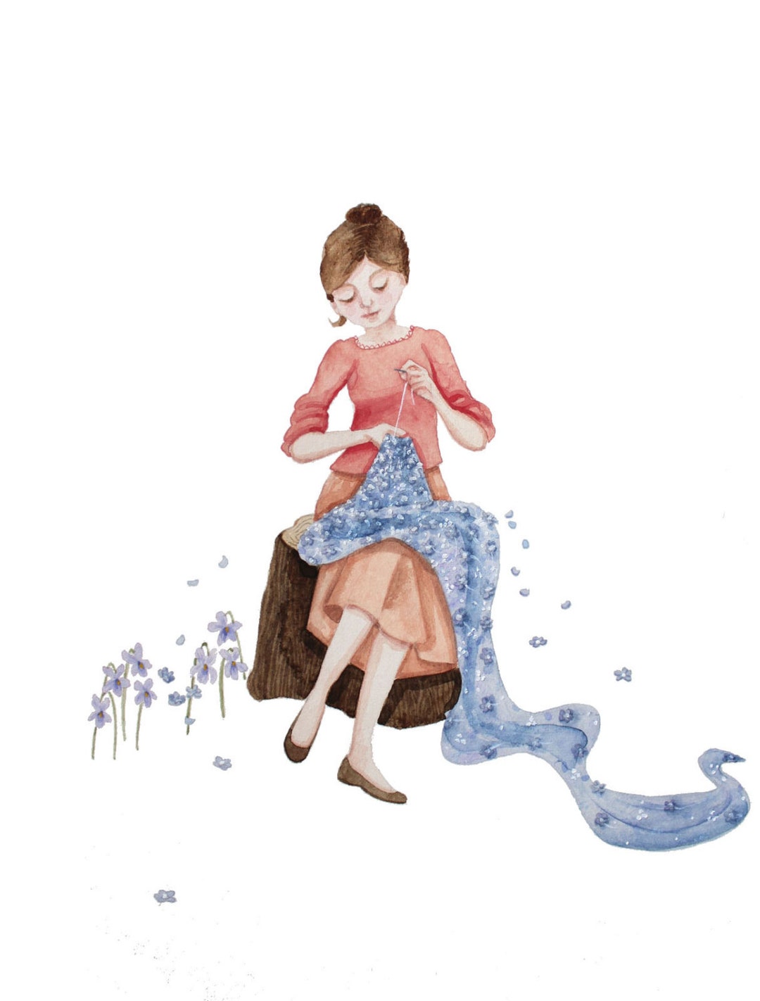 Gift for Dressmaker, Sewing Print, Dressmaking Print, Winter Hobby