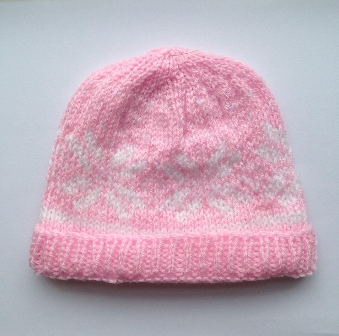 Bonnet Tricoté Main Pour Nouveau-né - Laine Mérinos - Jaune Moutarde - Fait Main