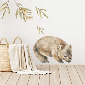 Australian Wombat Decal / Wall Sticker / Aussie Animals / Kids Bedroom / Nursery Decor