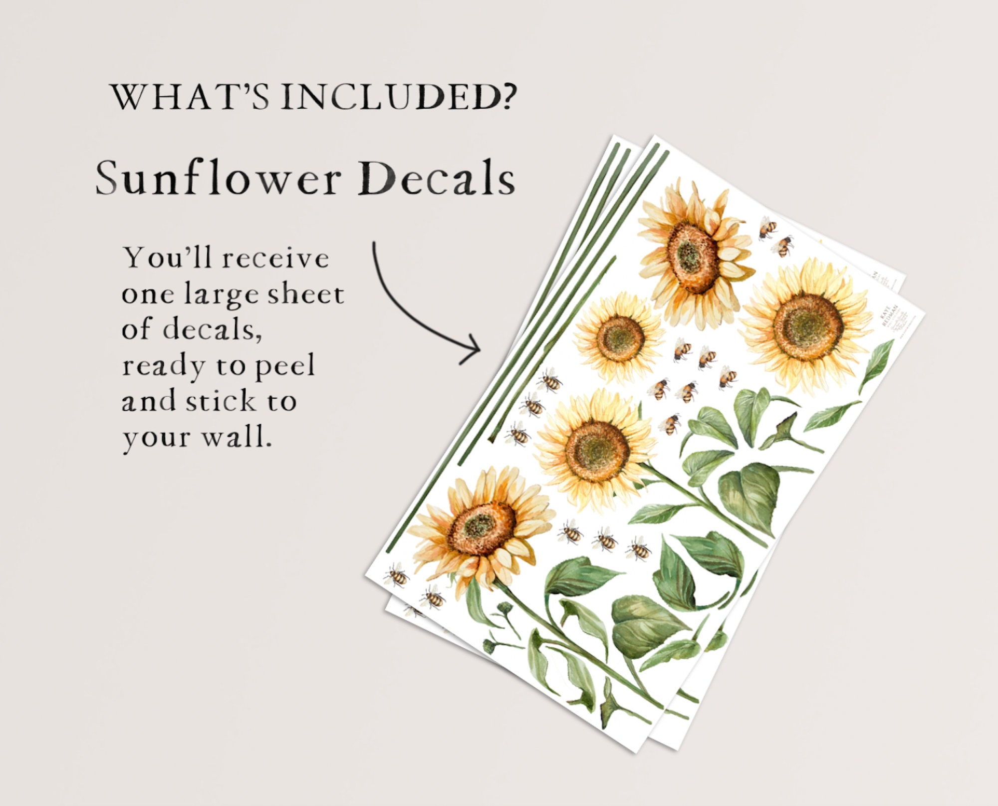Sunflower decals deals