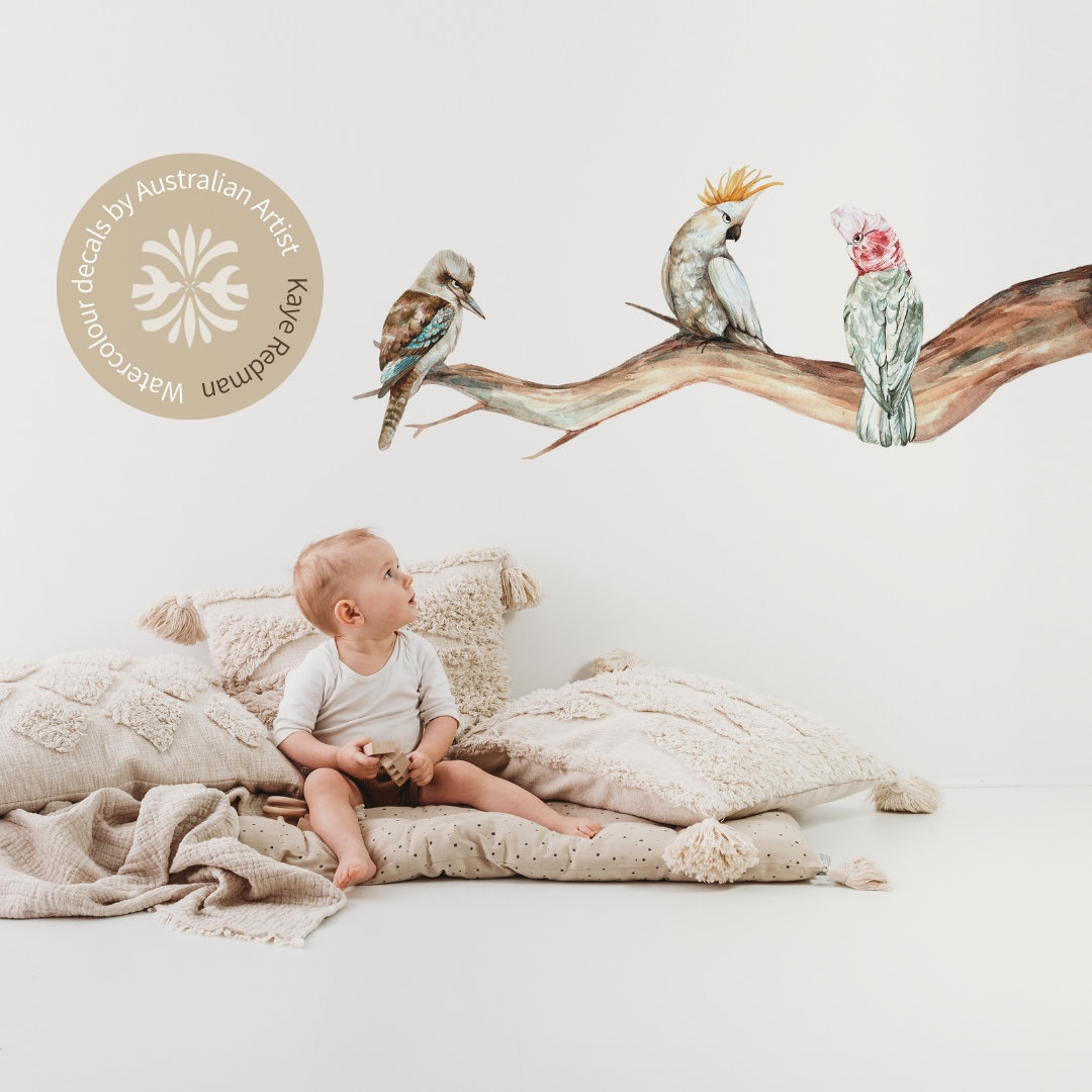 Australian Birds / Australian Wall Decal / Branch and Birds