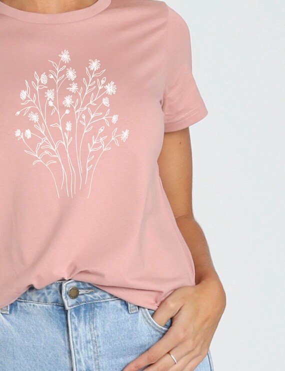 Camiseta flores mujer sale