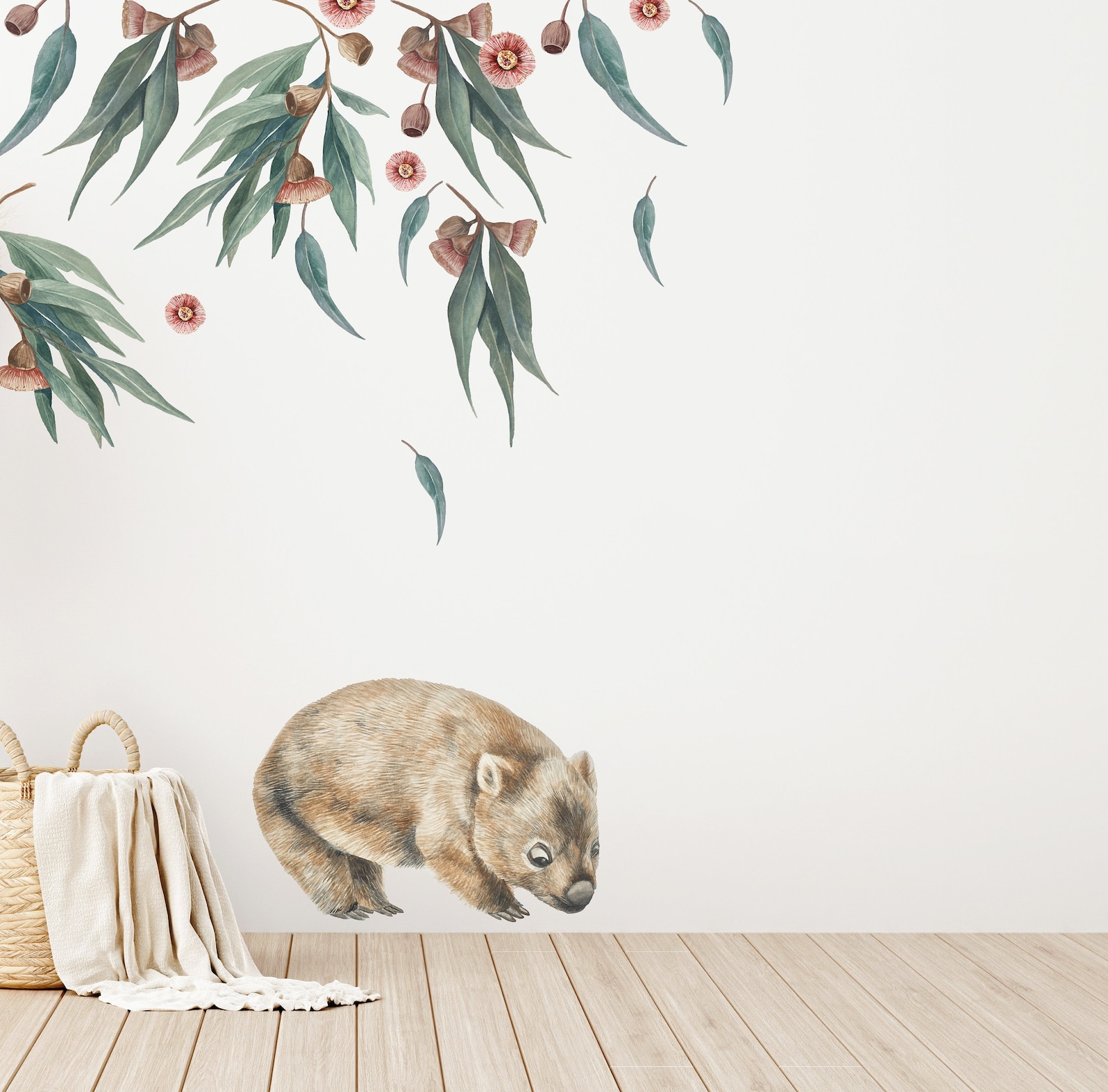 Flowering Gum Decals / Australian Native / Gum Leaves / Wall Etsy