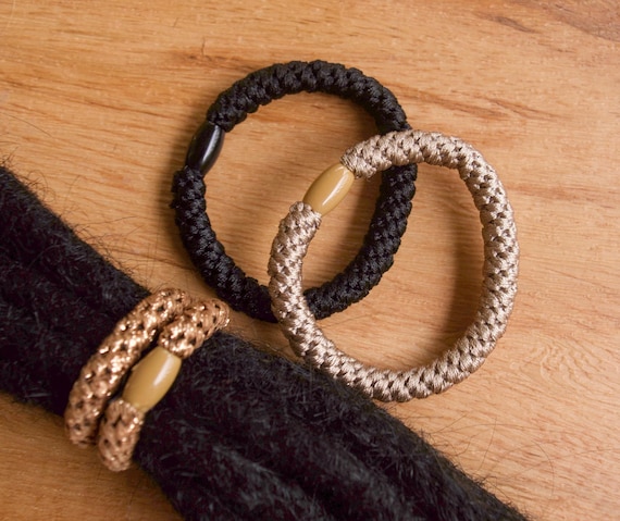 12 Extra Große Haargummis Für Dreads Und Dickes Haar - 38-40 Cm, Dehnbar, Ohne Metall (braunes Sortiment)