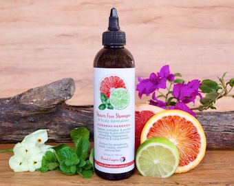 Shower Free Dry Shampoo for dreadlocks & braids. Peppermint tea, Grapefruit and Lime essential oils revitalise, cleanse and soothe the scalp