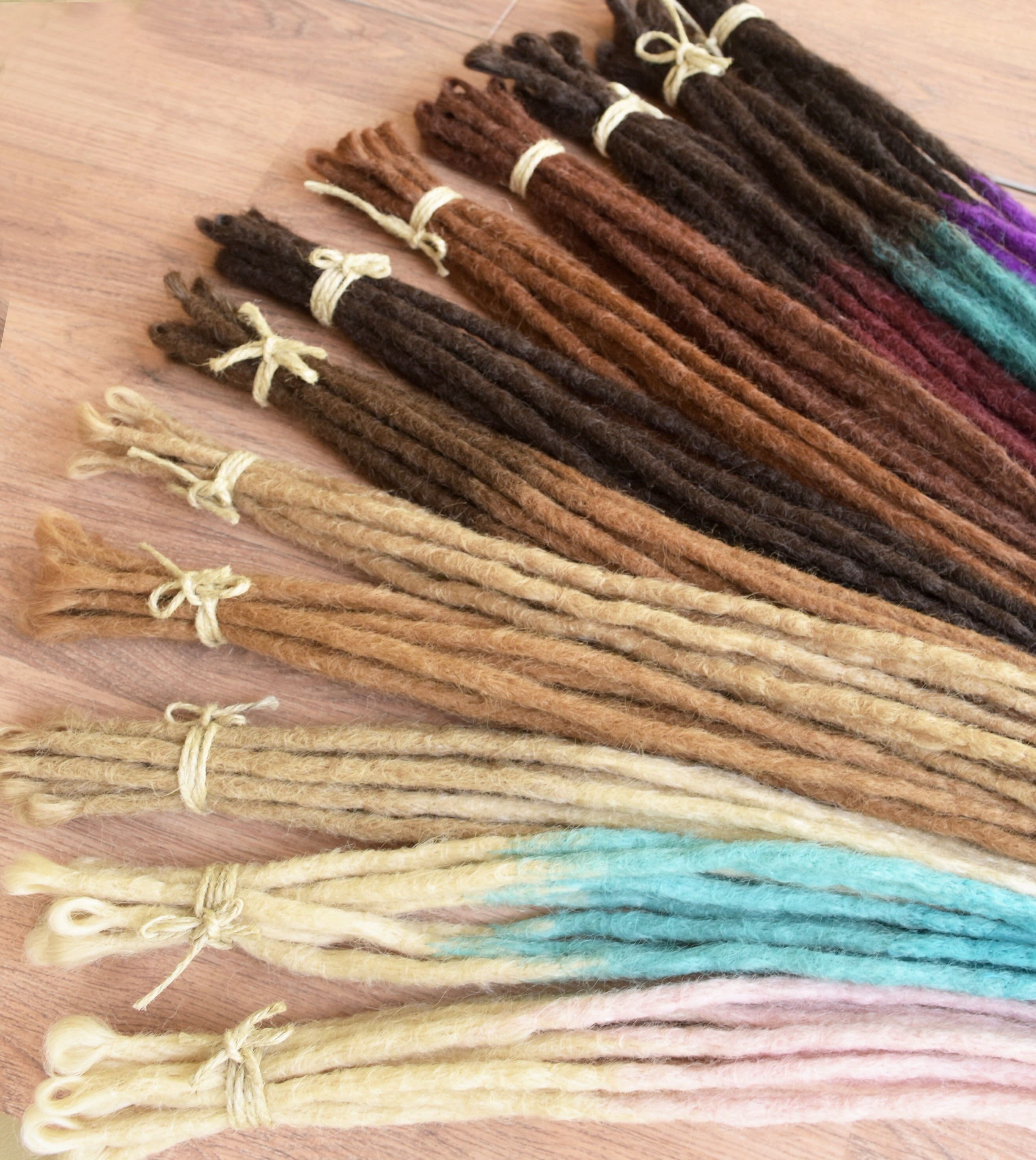 20" 100% HUMAN Hair Dreadlocks Single Ended Häkelzöpfe Echthaar-Dreads Extension EUR 26,76 - DE