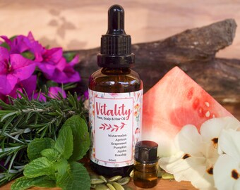 Vitality Oil + Scalp Health Infusion. Deeply hydrating for improved hair and scalp health