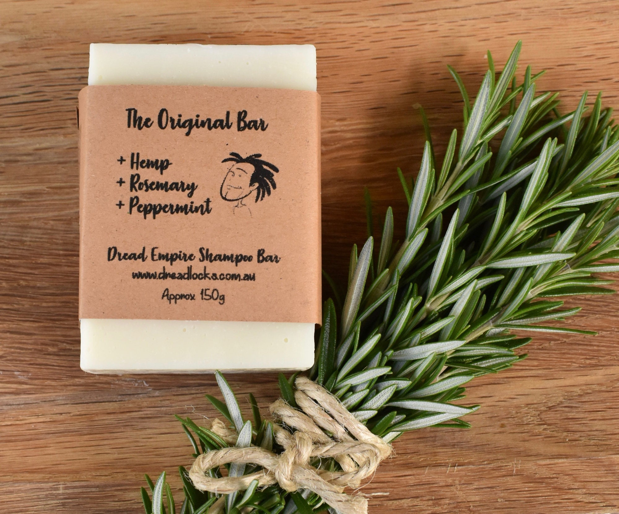 Shampoo Bar Dreadlock 150gm con Canapa + Rosmarino + Menta Piperita di Dread Empire