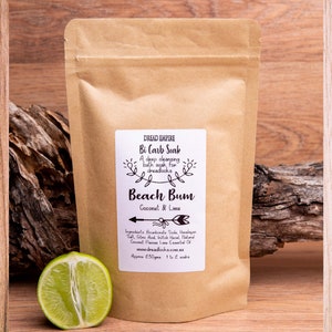 Deep cleansing Bicarb and Himalayan Soak bath for dreadlocks, BEACH BUM with Coconut & Lime Essential Oil, by Dread Empire