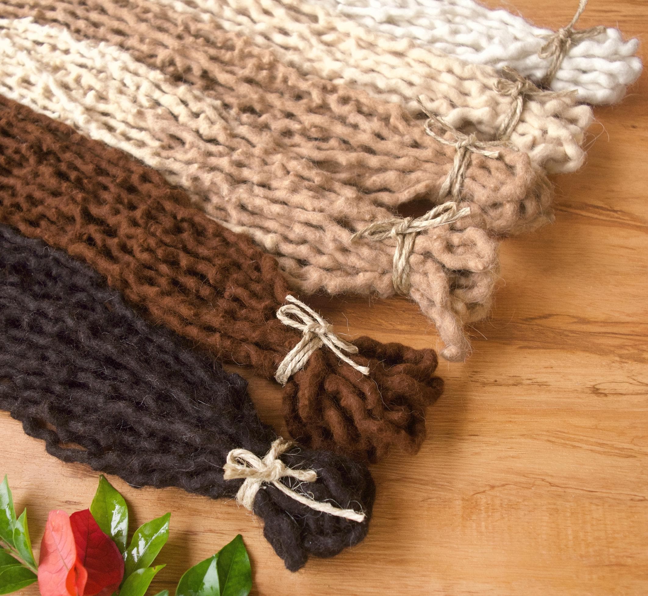 20 X Dreadlock Extensions in Alpaca Wool, Double Ended and 