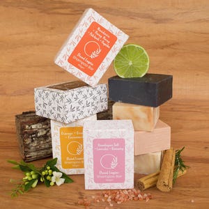 Organic Shampoo Bars with Essential Oil Blends - Mandarin, Orange, Himalayan Salt & Charcoal