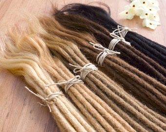 Human Hair Dreadlock Extensions x 25, Real Hair Dreads, 40cm/16inches long & 8mm thick