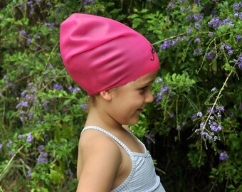  Happyyami Infant Swim Hat 2pcs Long Hair Swimming Cap
