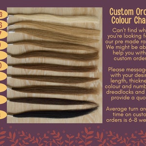 Extra Small Loc Extensions (0.15-0.2cm).x 10 Locs Per Bundle. 100% Afro Kinky Human Hair Dreadlocks Extensions. - UK - Foto 3