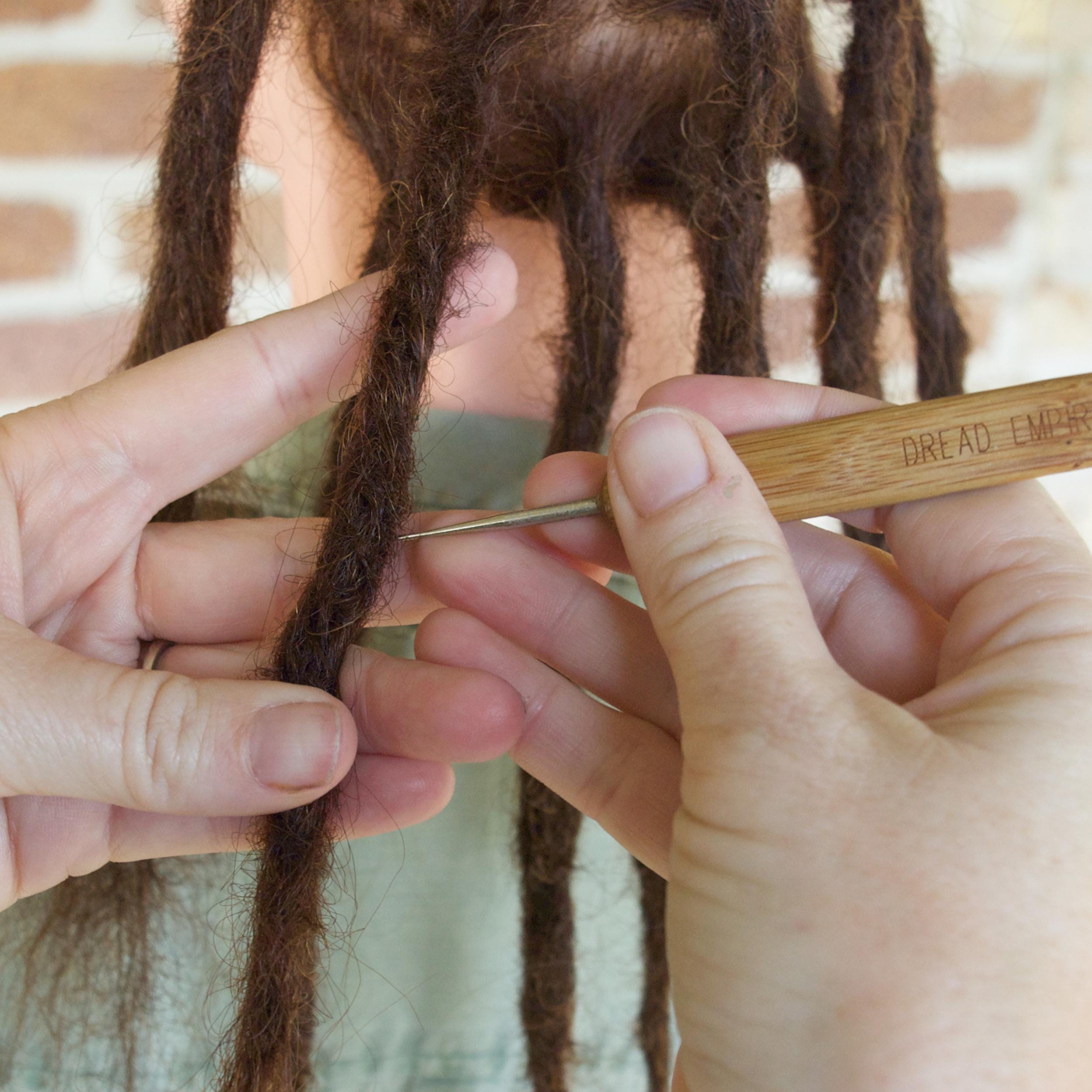 Ensemble De Crochets Dreadlock 9 Pièces, Outil De Tissage Polyvalent Avec Manche En Bois Pour L'artisanat De Broderie De Cheveux