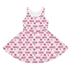 Firefighter daughter Girls&#39; Sleeveless Sundress, Summer Sundress, Dress for girls, cute dress, summer dress, back to school, firefighter