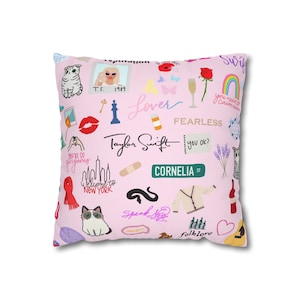 Girly quadratischer Kissenbezug, quadratischer Kissenbezug, Kissen für Mädchenzimmer, Mädchenzimmerdeko, girly Zimmer, kleine Mädchenzimmer, rosa Kissen, rosa Zimmer