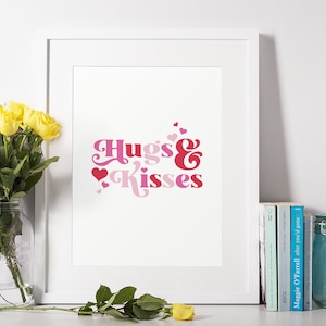Hugs and Kisses Valentines print