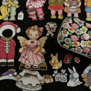 Baby Lilah Fabric Paper Doll with Clothing and Accessories in a Tin Box