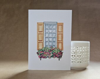 Windowbox - A6 Traditional Greetings Card