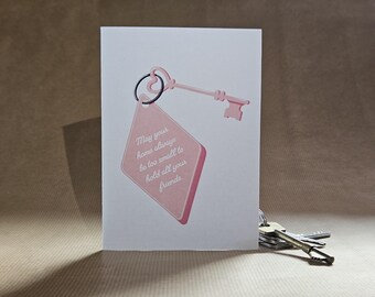 Keys - A6 New Home Boot Greetings Card