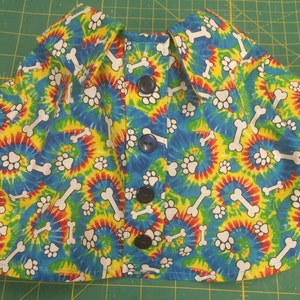 Tie Dye Doggie Bone Reverse Wear Dress Shirt image 4